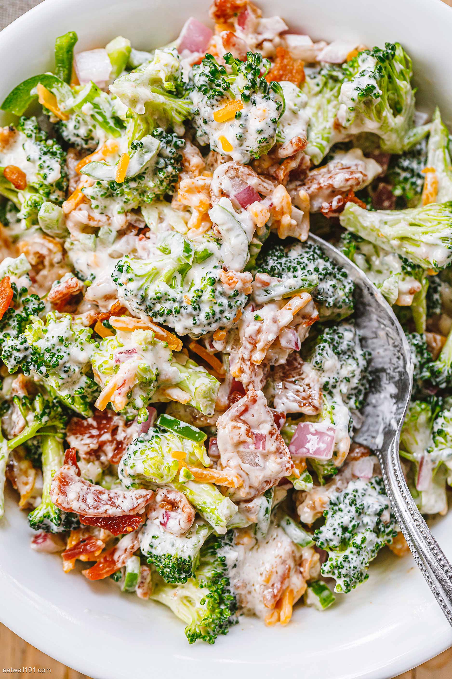 Creamy Broccoli Salad Recipe with Bacon – Broccoli Salad Recipe ...