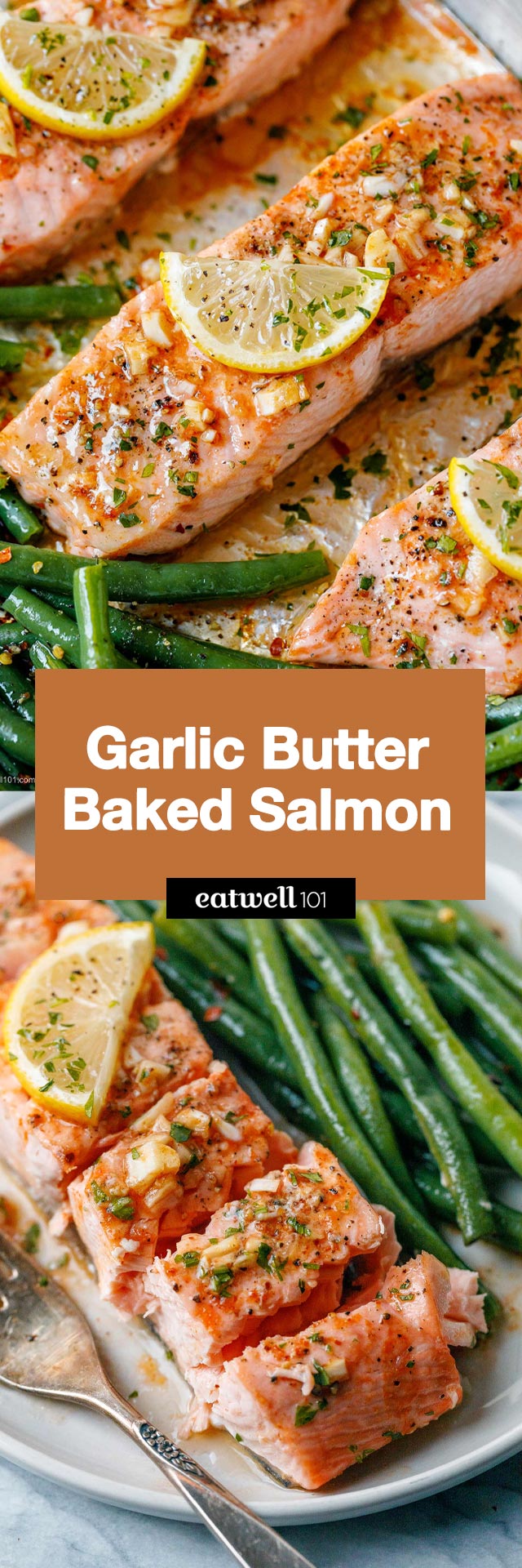 Oven-Baked Salmon Sheet-Pan with Green Beans - #salmon #baked #greenbeans #recipe #eatwell101 - This Baked Salmon Sheet Pan with Green Beans is an easy sheet pan dinner that’s super nourishing and makes any weeknight dinner a little healthier!