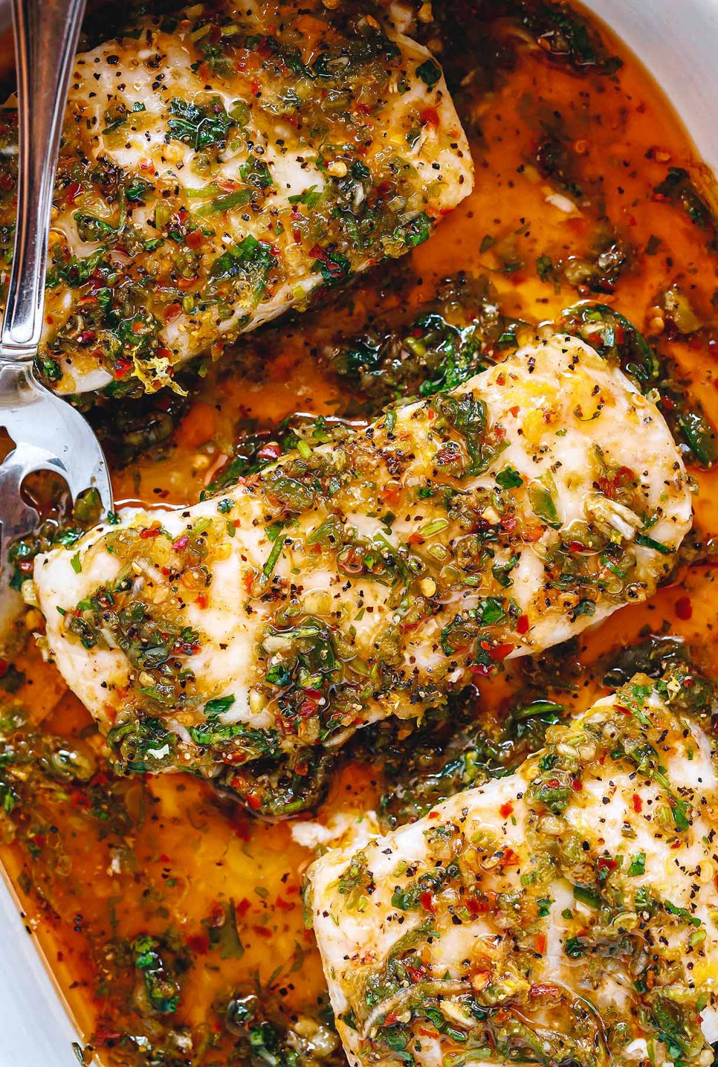 Flaky Oven-Baked Cod Fish - #recipe by #eatwell101 - https://www.eatwell101.com/oven-baked-cod-recipe