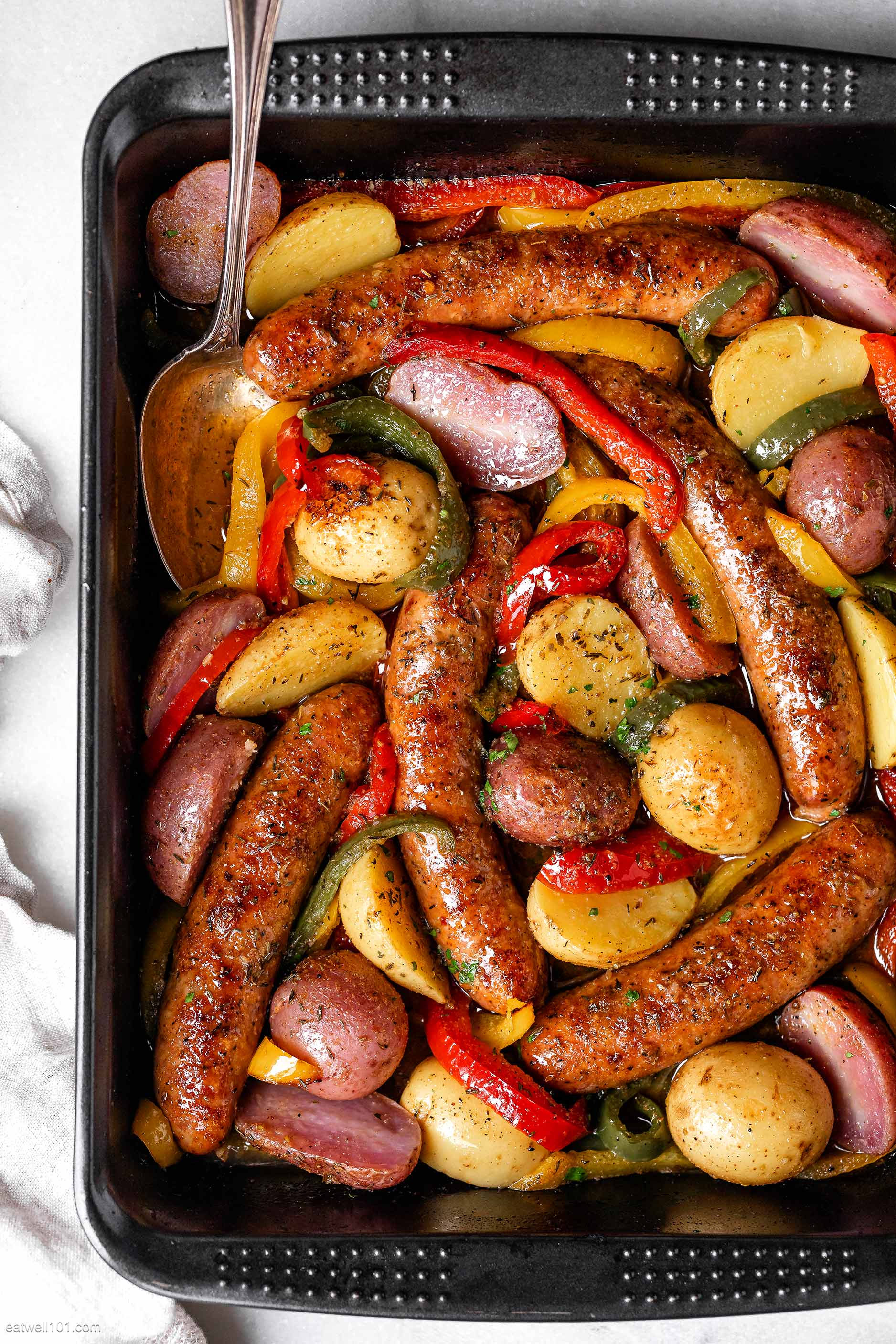 Baked Sausage & Potato Sheet Pan Dinner Recipe – Sheet Pan Recipe
