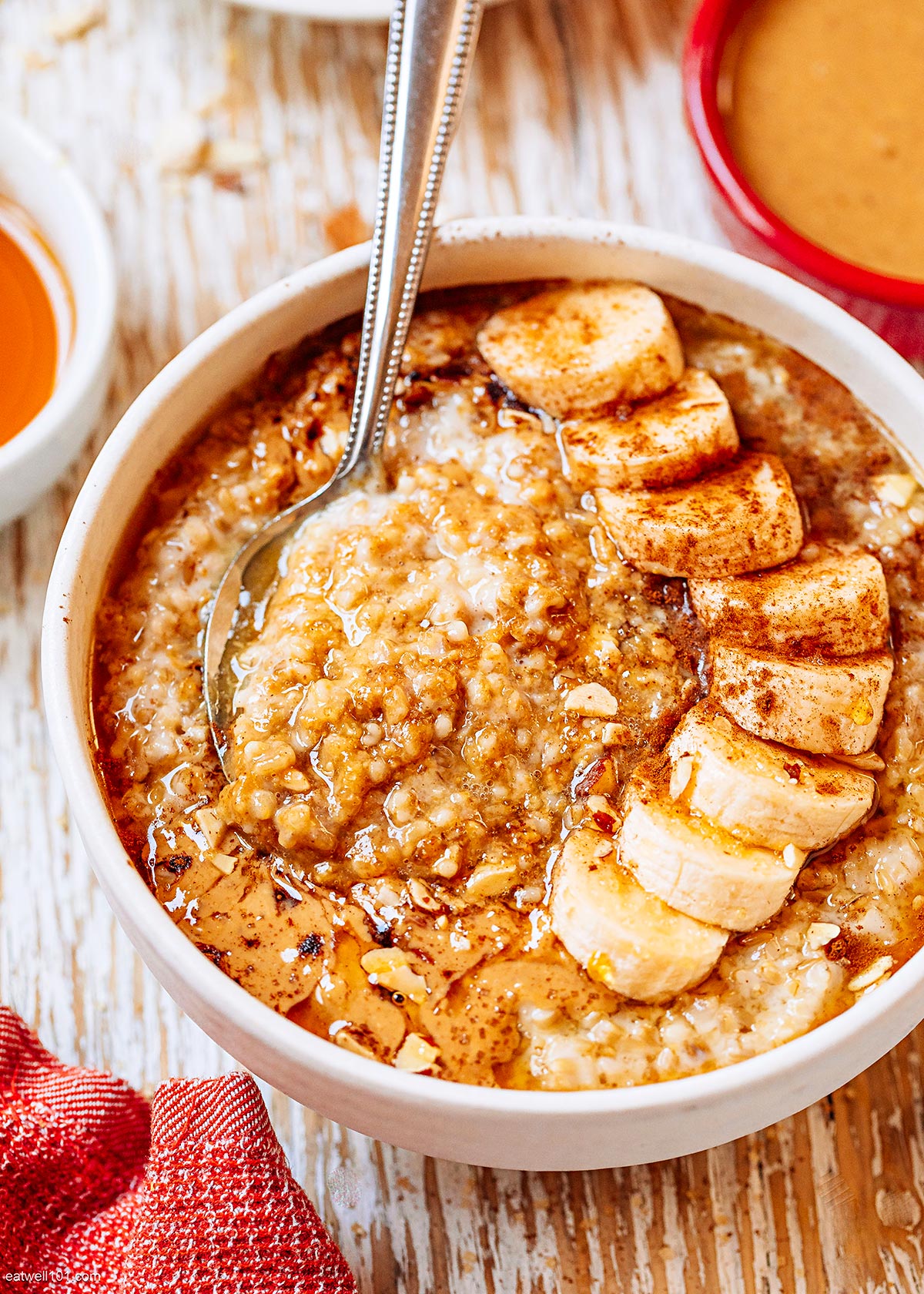 Instant Pot Banana Peanut Butter Steel Cut Oats