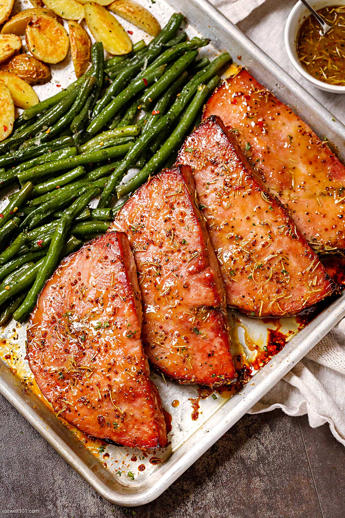 Ham Steak Sheet Pan Dinner