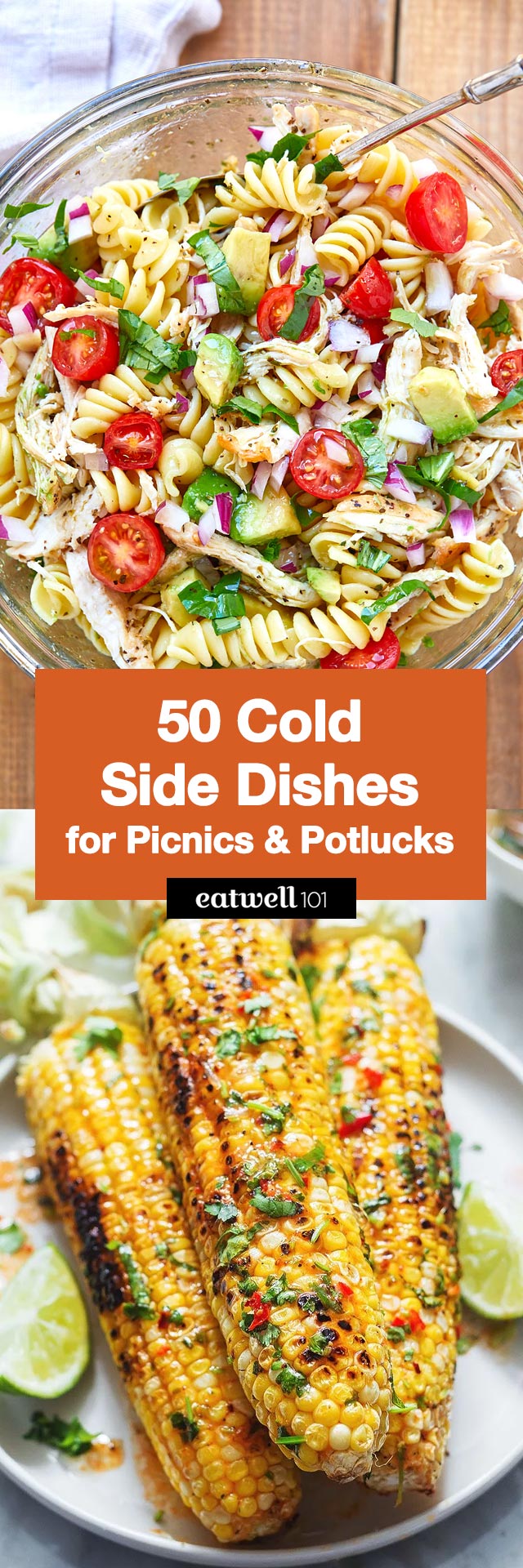 50 Cold Side Dishes for Picnics and Potlucks - #sidedishes #recipes #eatwell101 - Try these tasty potluck and picnic side dish recipes for your next cookout! From cold pasta salads, to crowd-pleasing veggie skewers and shareable side dishes, these cold side dishes are sure to be a hit at your next summer picnic or potluck.