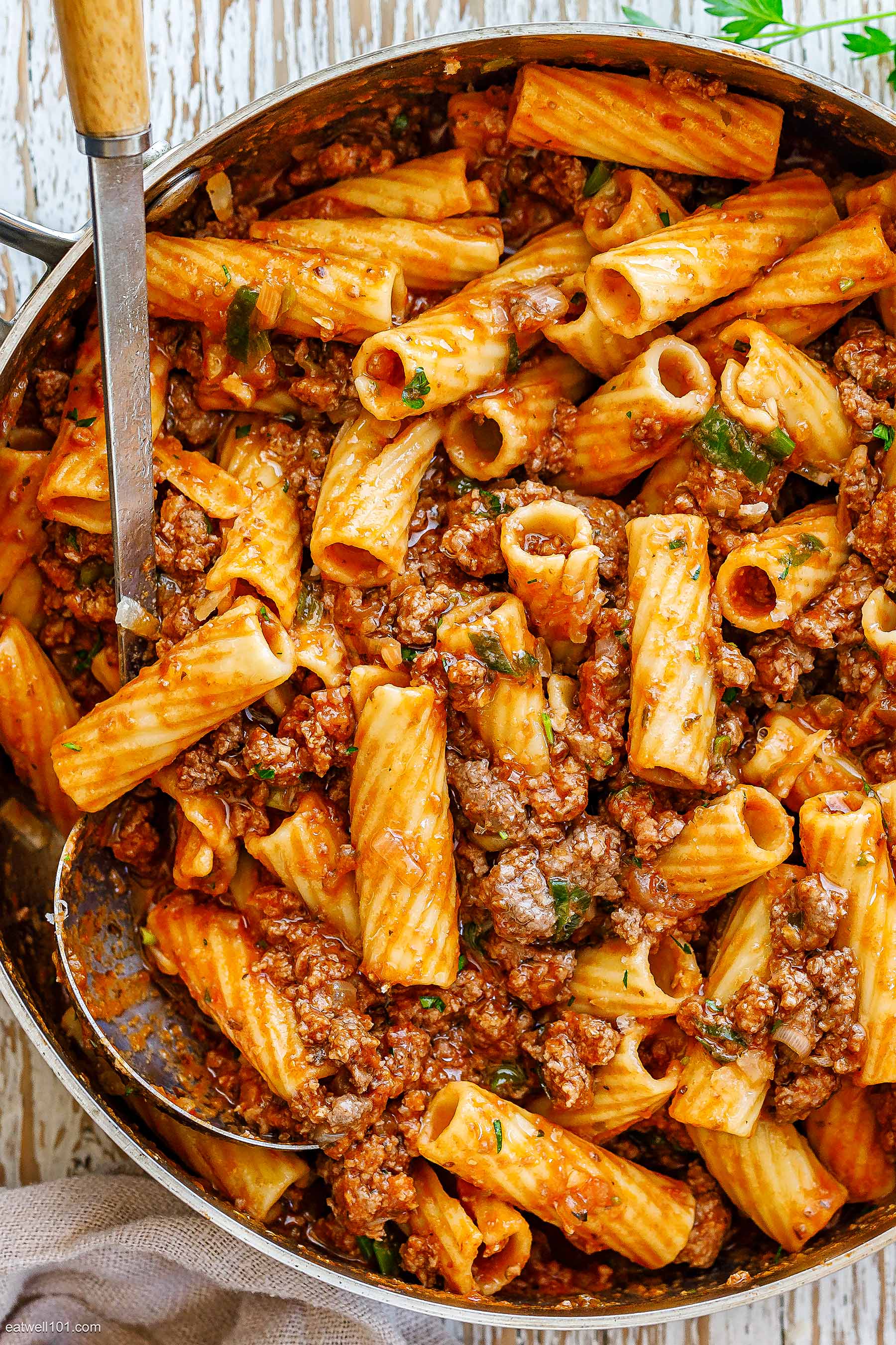 Penne Pasta with Meat Sauce Recipe