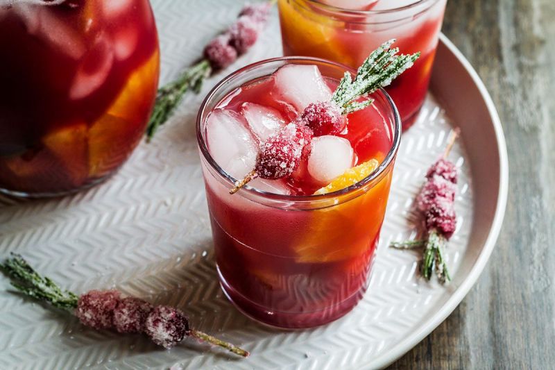 Slow Cooker Thanksgiving Sangria - Holiday Cocktail Recipe