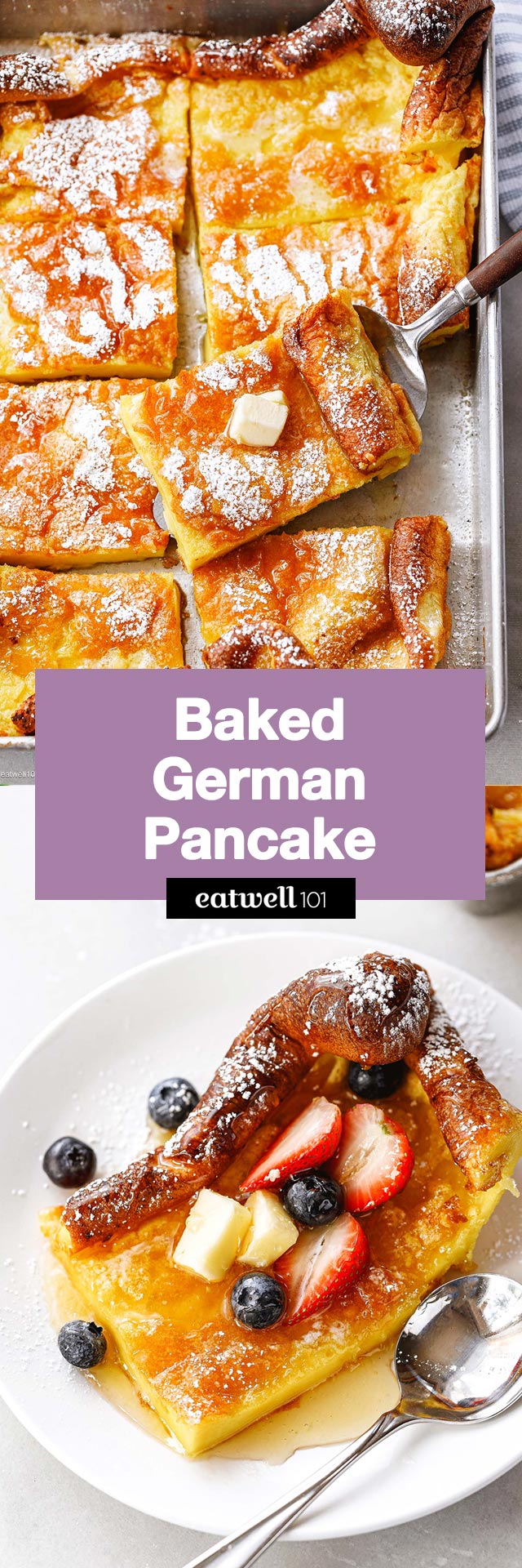 Baked Pancake Recipe - #german #pancake #baked #recipe #eatwell101 - German baked pancake makes a delightful breakfast or brunch. This fluffy baked pancake recipe is all you need for making everyone happy on a Sunday morning!