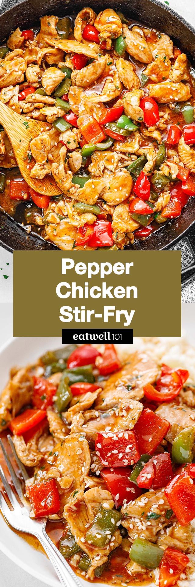 Pepper Chicken Stir Fry - #chicken #stirfry #recipe #eatwell101 - Our delicious pepper chicken stir fry is sweet and savory, with incredible umami flavors.
Quick, easy, and delicious - You won’t want to miss this chicken stir-fry recipe! 