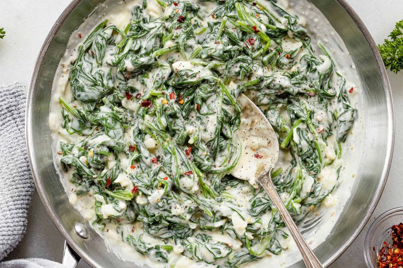 Creamy Spinach Recipe – How to Make Creamy Spinach — Eatwell101