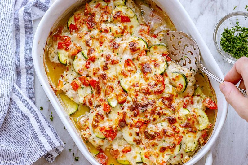 Mediterranean Chicken Zucchini Bake Recipe – Mediterranean Chicken ...