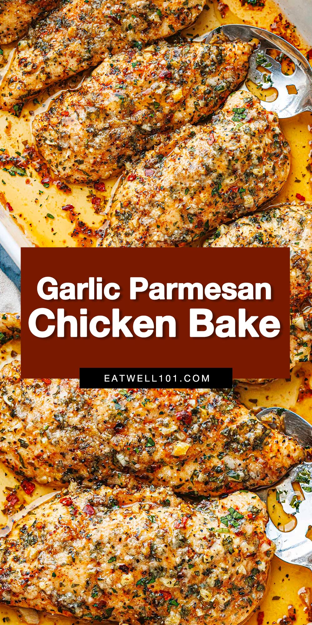 Baked Garlic Parmesan Chicken - #chicken #recipe #eatwell101  - Our quick and simple garlic parmesan chicken is bursting with delicious flavor and sure to become a new favorite. Try this baked chicken recipe for a quick weekday meal!