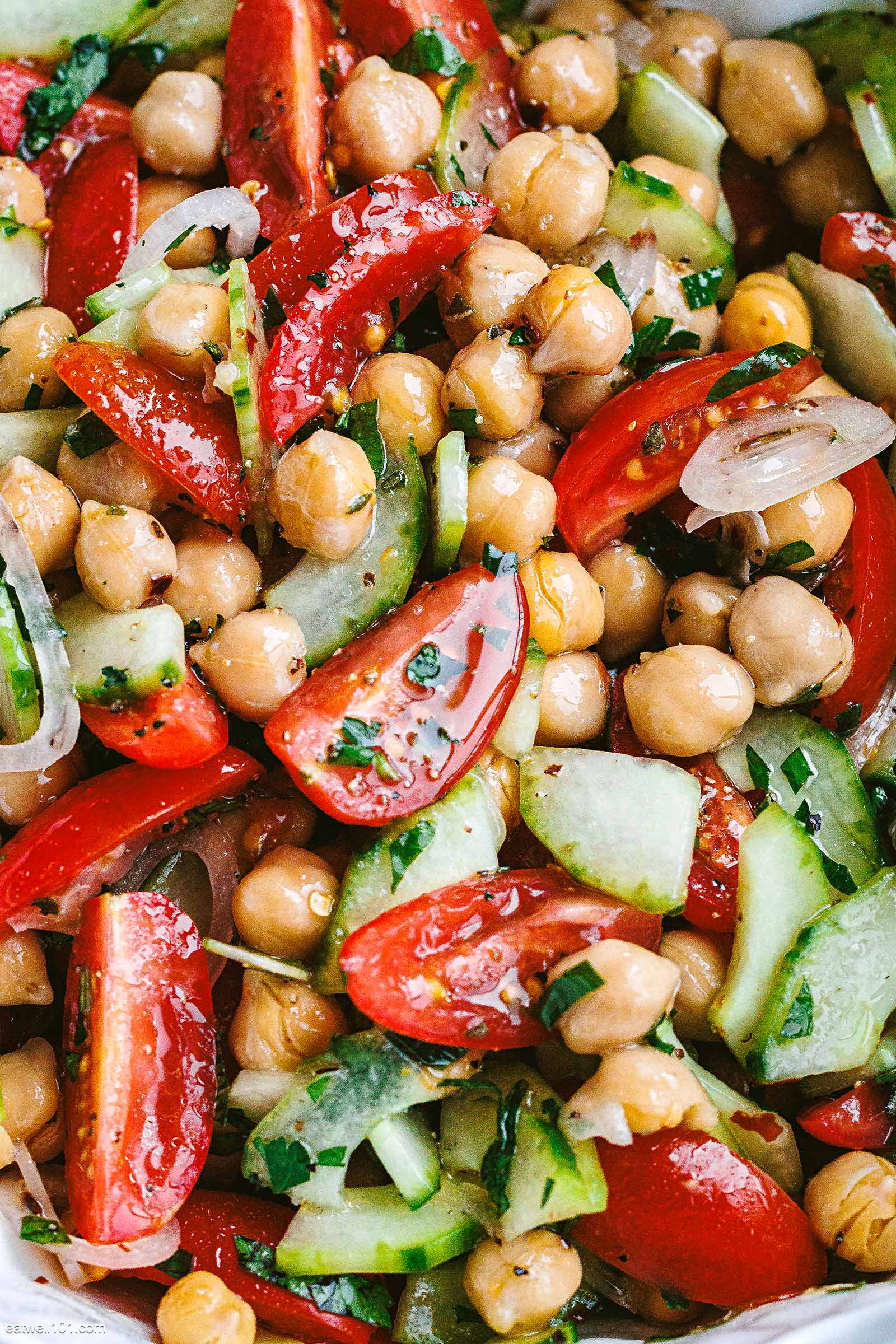 Chickpea Salad Recipe With Cucumber And Tomato Healthy Chickpea Salad