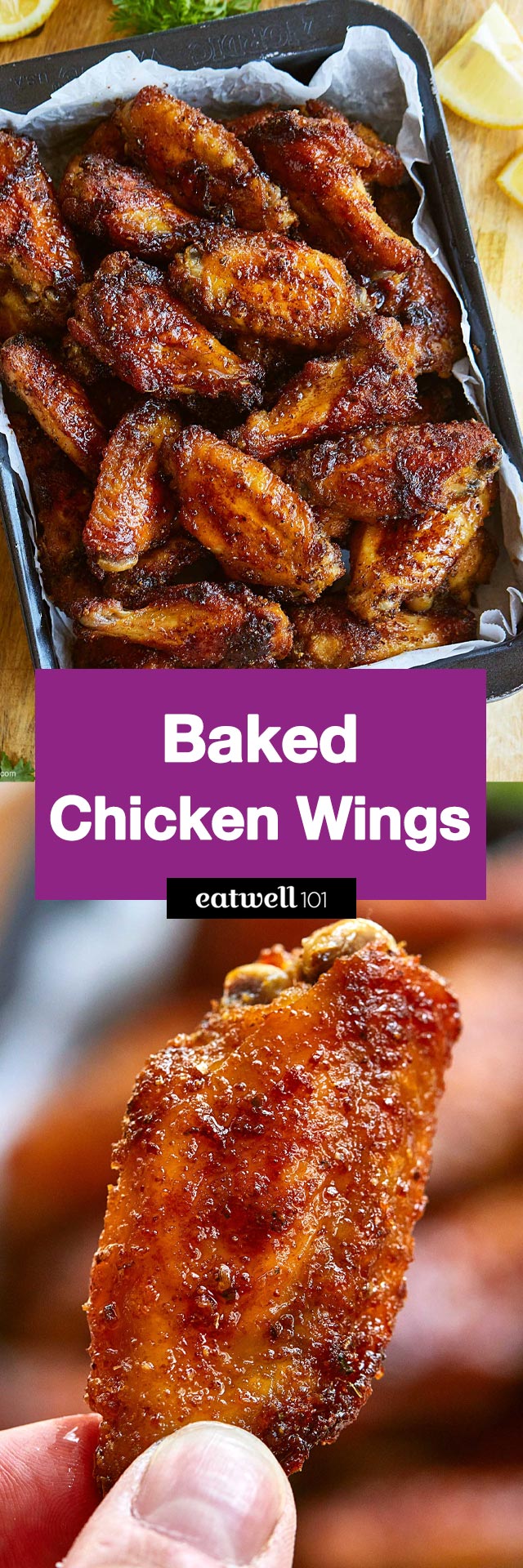 Baked Chicken Wings - #chicken #wings #recipe #eatwell101 - Try our tasty baked chicken wings recipe for a quick and easy family meal everyone will love! These easy chicken wings are juicy on the inside and perfectly crispy on the outside!