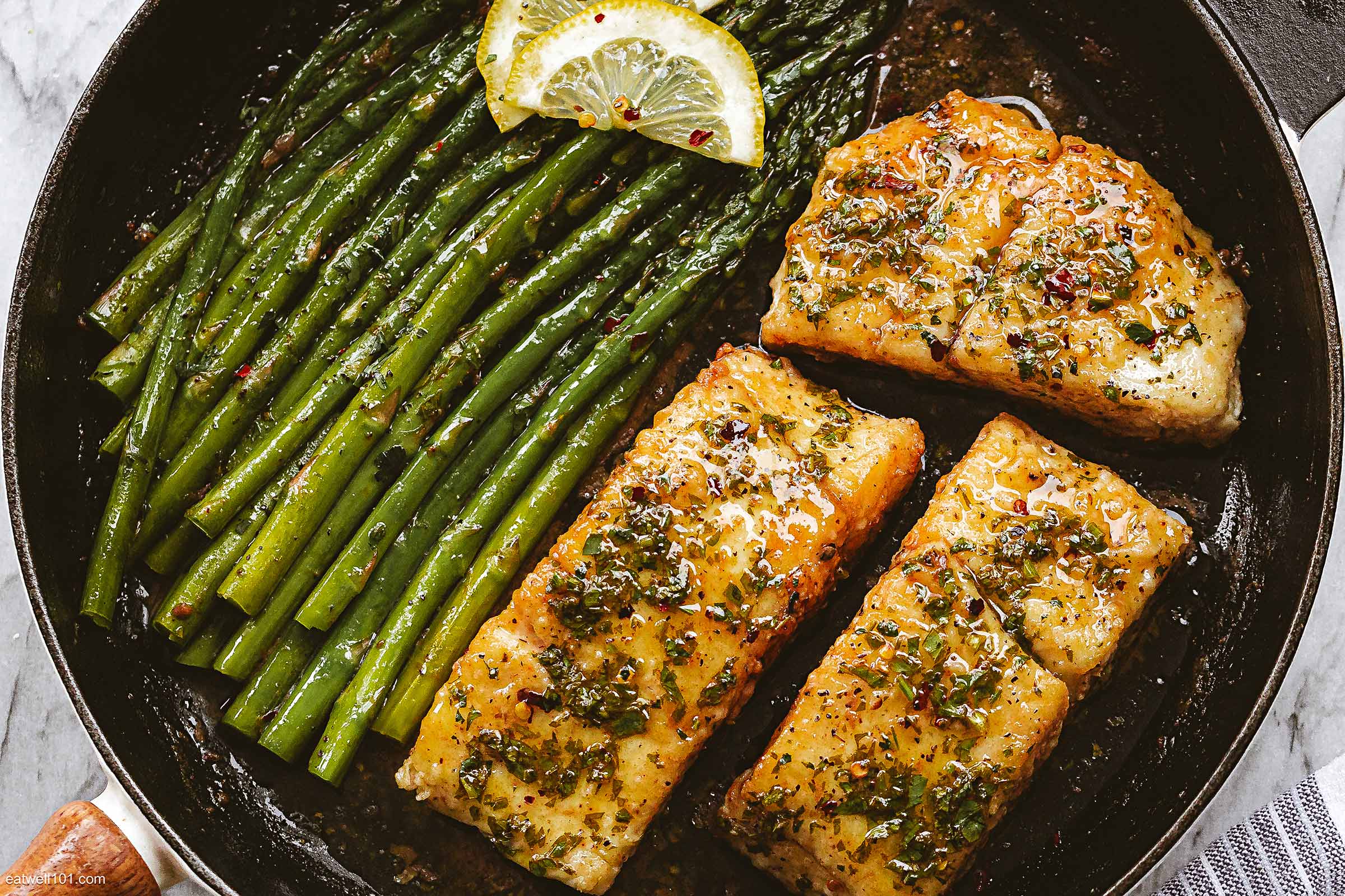 Pan-Seared Halibut with Browned Butter