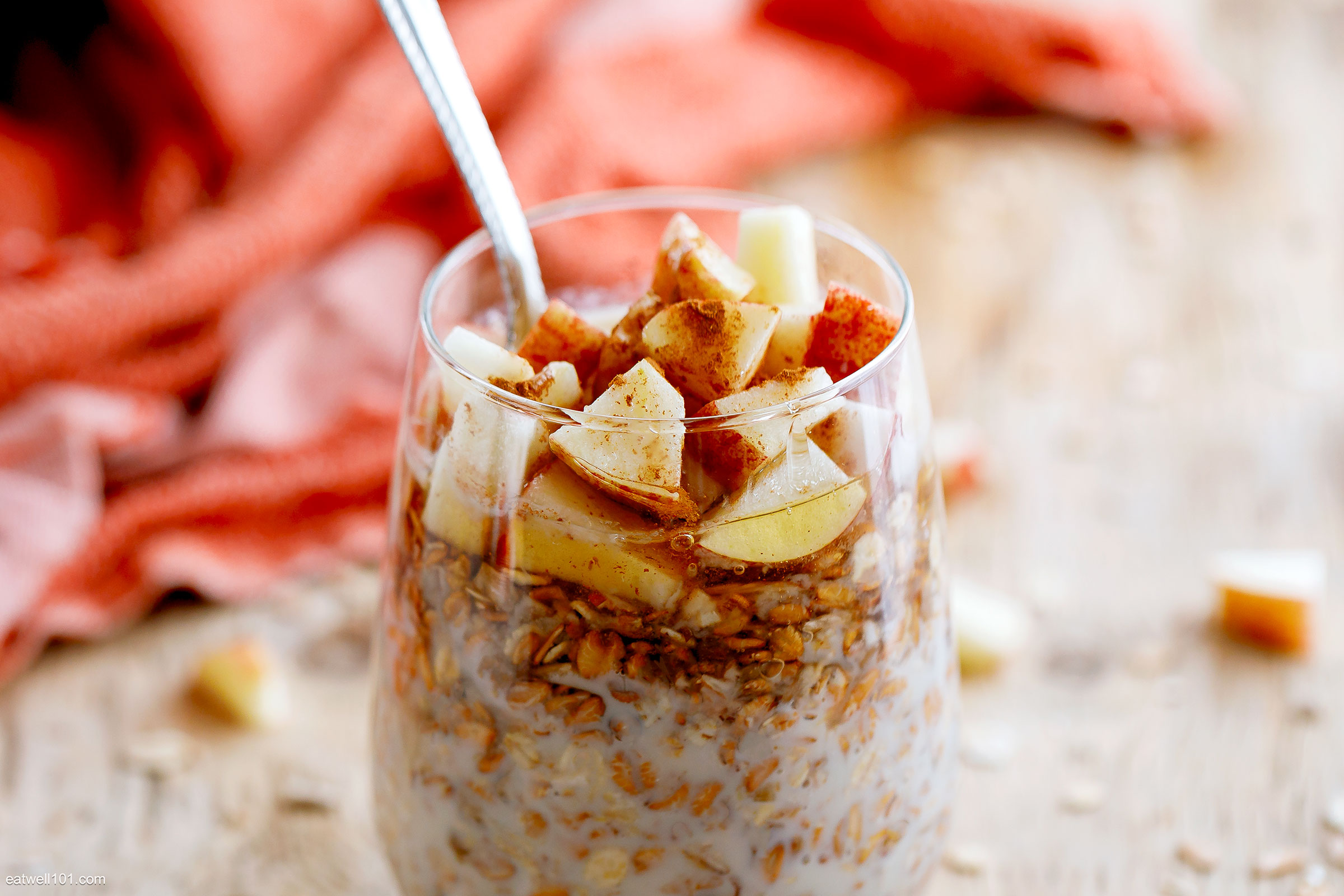 Apple Cinnamon Overnight Oats {Dairy Free}