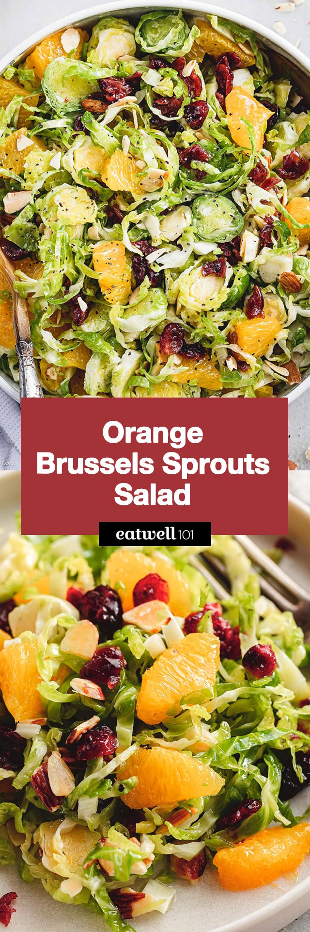 Brussels sprouts salad - #brusselssprout #salad #eatwell101 #recipe - With an apple cider salad dressing, it's a family favorite side salad that goes well with everything. Try this Brussels sprouts salad recipe for your holiday dinners!