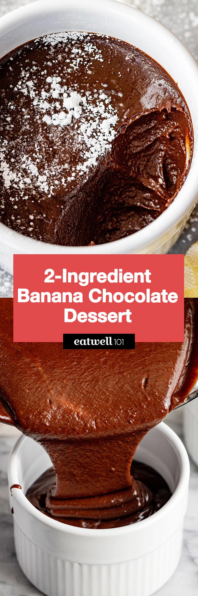 2-Ingredient Banana Chocolate Dessert - #banana #chocolate #dessert #eatwell101 #recipe - Try this banana chocolate dessert recipe for a sweet treat when you're craving something filling and decadent! This healthy chocolate banana dessert is gluten-free, with with no added sugar!