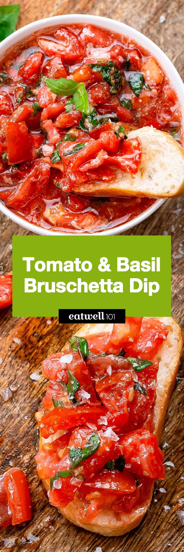 Bruschetta Dip - #tomato #dip #recipe #eatwell101 - Bruschetta Dip is a light and easy appetizer with irresistible summery flavors.