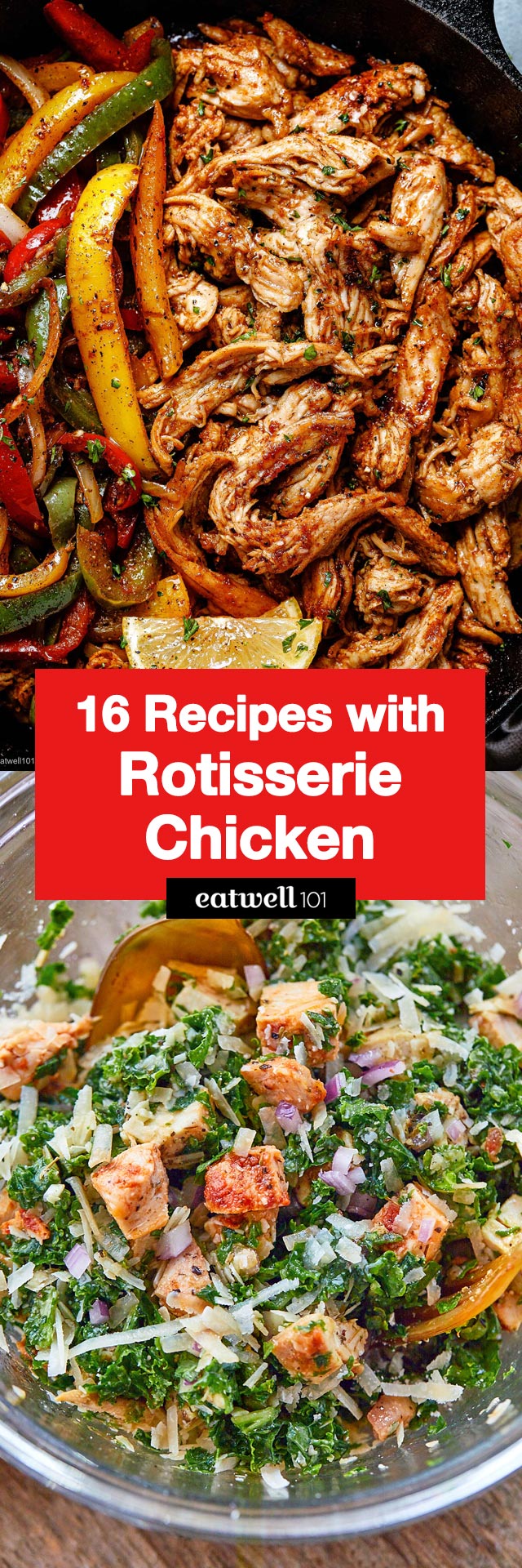 16 Easy Recipes You Can Make with Rotisserie Chicken - #rotisserie #chicken #recipes #eatwell101 - Find our best recipes you can make with rotisserie chicken! With these easy rotisserie chicken recipes to choose from, you're 100% sure to find something everyone will love!