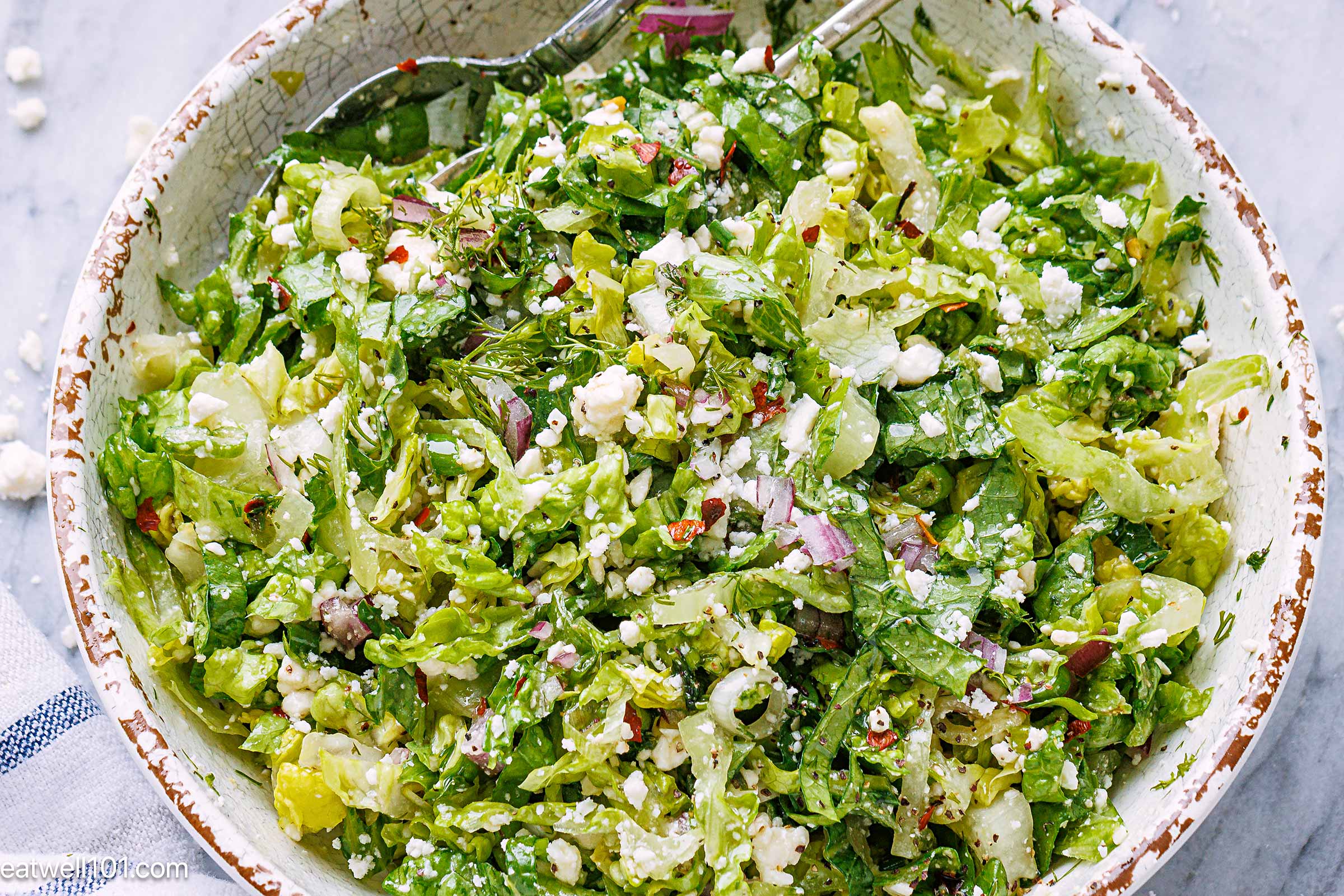 Easy Chopped Feta Salad